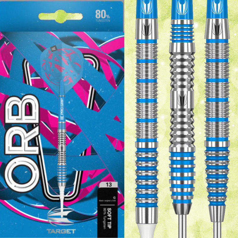 TARGET探极飞镖ORB80%蓝色钨钢专业硬式22/24软式18/21克镖新手