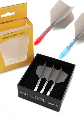 ROST T19飞镖尾翼双色镖叶耐用配件飞标一体固定尾巴标翼多色2BA