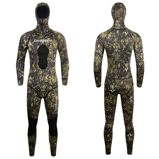 男士迷彩1.5mm潜水服分体渔猎套装韩国橡胶自由潜湿衣保暖潜水衣