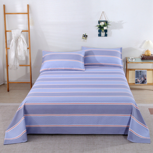 老粗布床单纯棉100全棉单件加厚加密双人大尺寸炕单防滑四季 通用