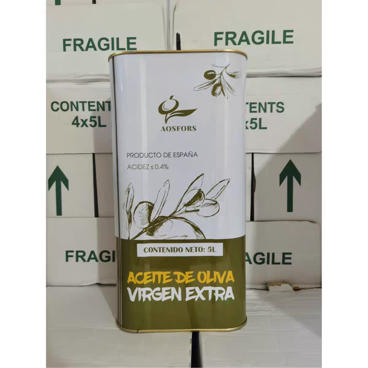 25年3月坚果香5升L地道西班牙原装进口特级初榨橄榄油炒菜烹饪0.4