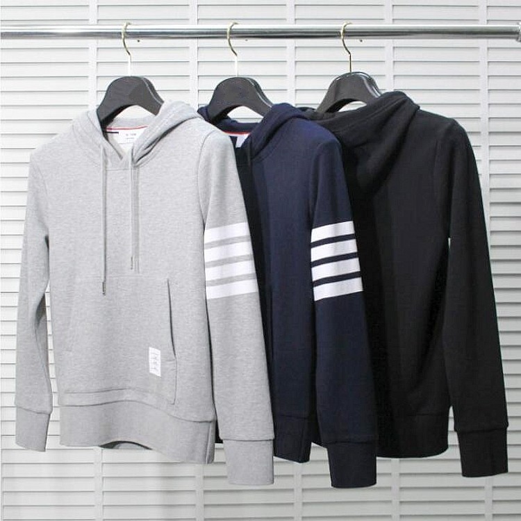 秋冬季tb卫衣男女加绒套头连帽衫纯棉休闲运动服情侣装外套潮牌