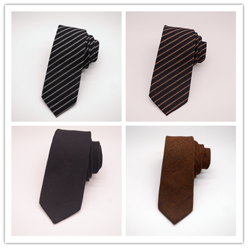 包邮新潮职业休闲男士西装领带青年正装商务条纹黑色领带色织印花