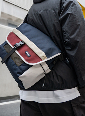 across大容量斜挎包男士电脑包背包运动单肩挎包女通勤骑行邮差包