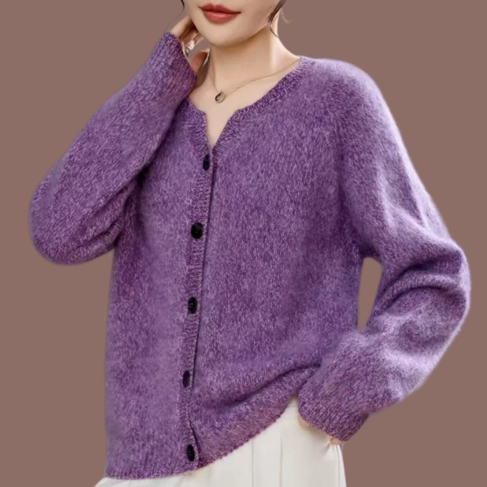 外套短款羊毛衫韩版慵懒风拉绒拉毛宽松大码纯色花纱针织衫女开衫