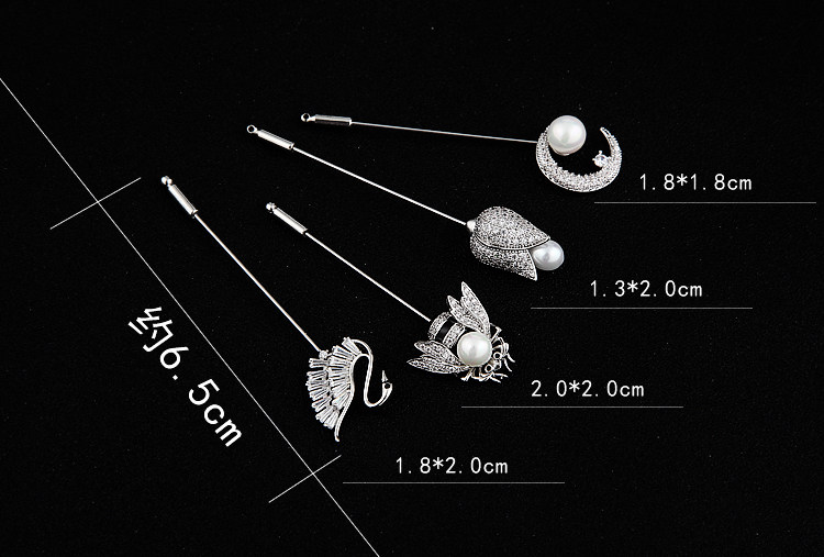 Broche femme en Zircon diamant - Ref 1176150 Image 4