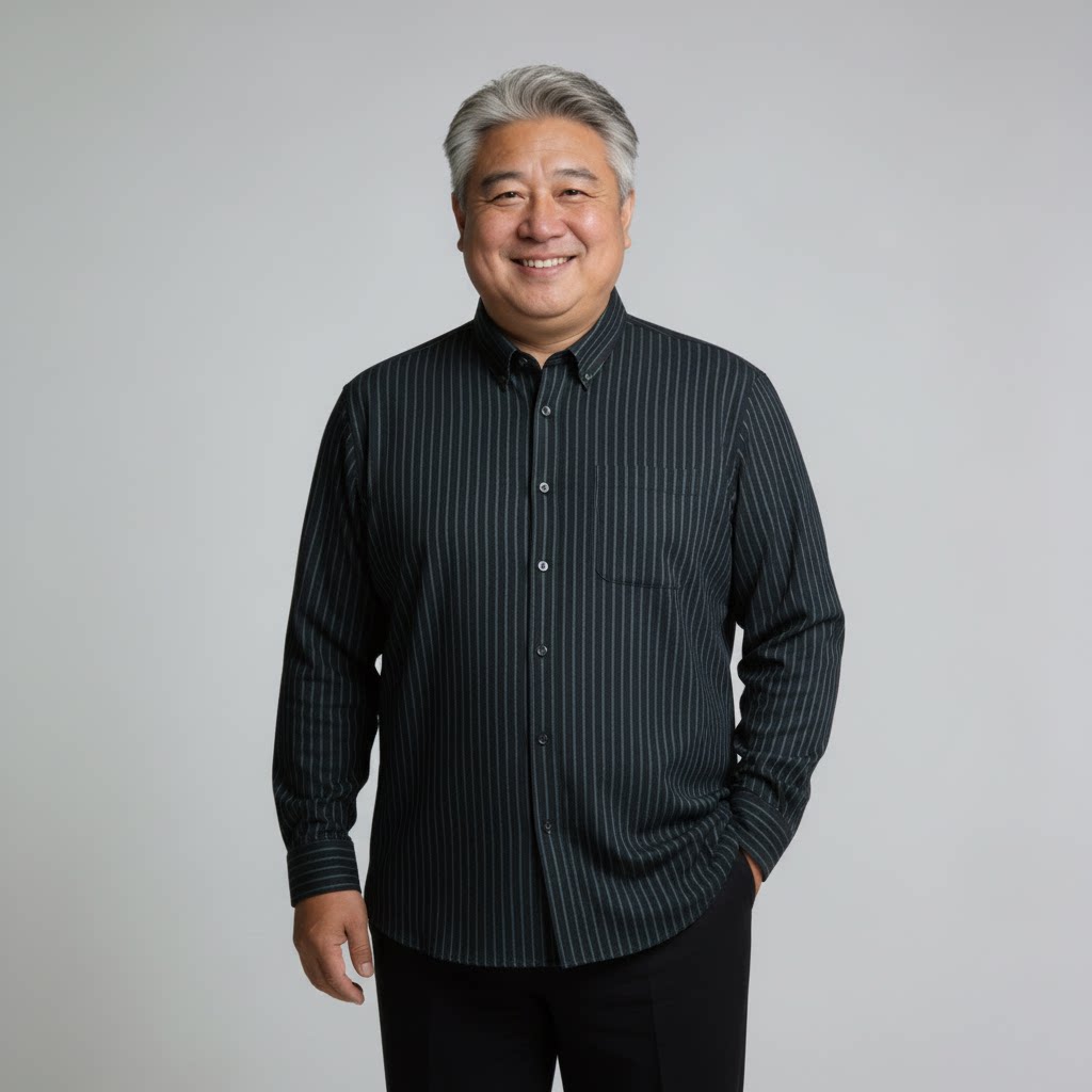 中老年人长辈加肥加大码长袖衬衫春秋季胖子男士男装宽松条纹衬衣