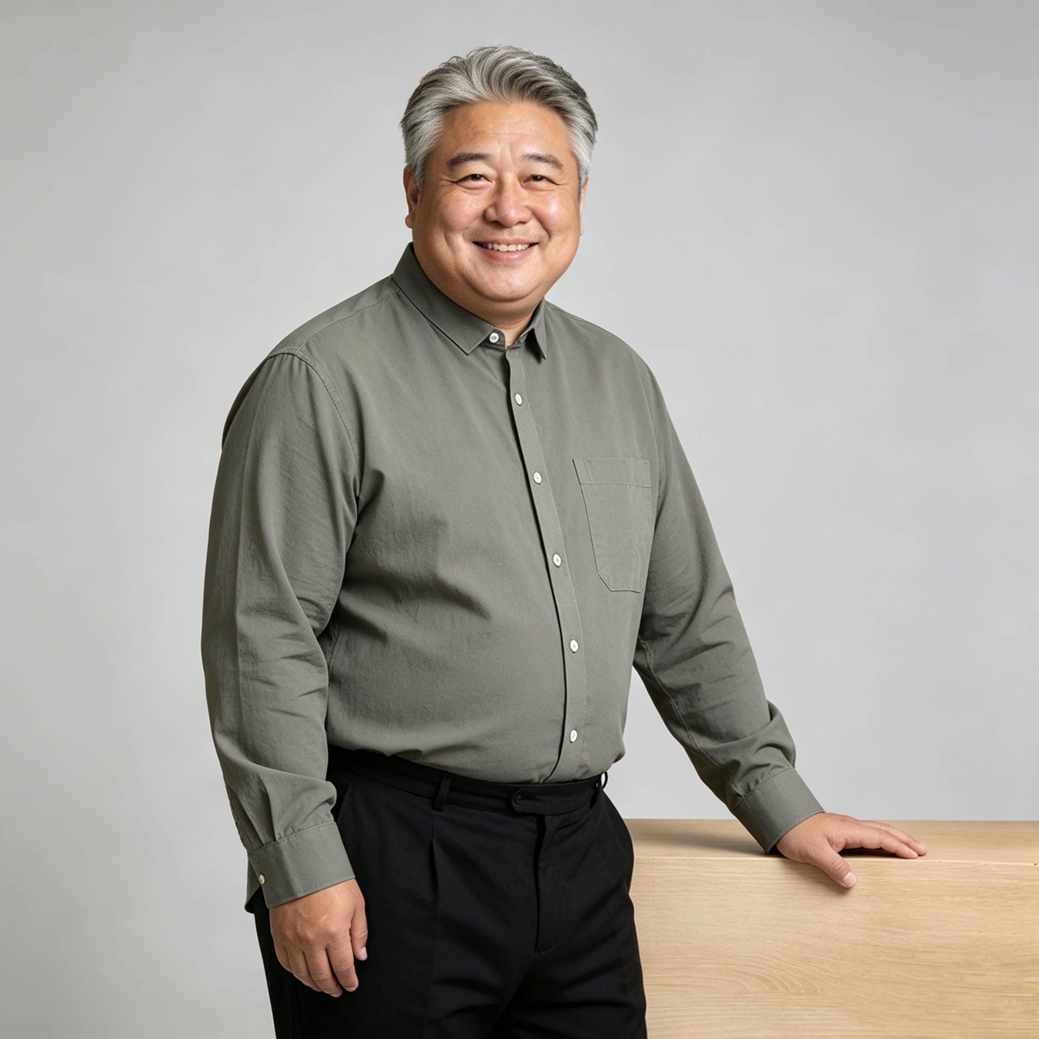 中老年人爸爸春秋季男装加肥加大码衬衫胖子男士长袖衬衣大版棉麻