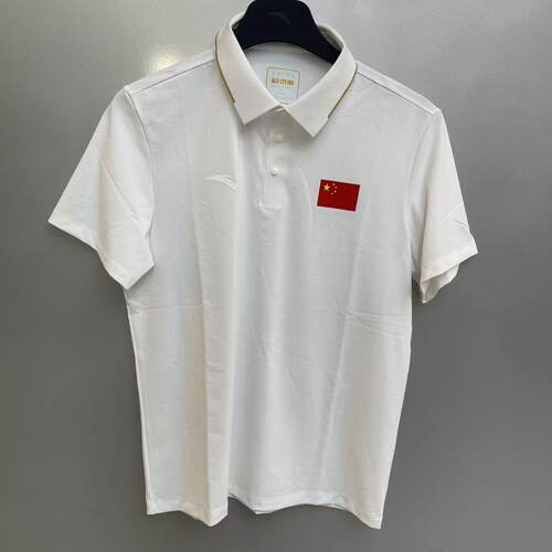 安踏2026夏国旗冰丝男短袖POLO衫