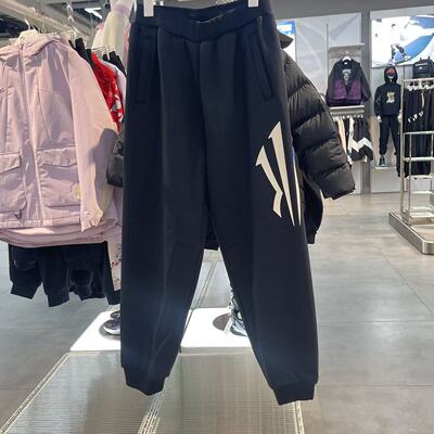 安踏2025冬男童加绒针织运动长裤