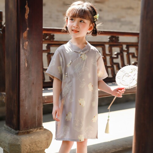 叙罗女童旗袍夏季宝宝裙子汉服