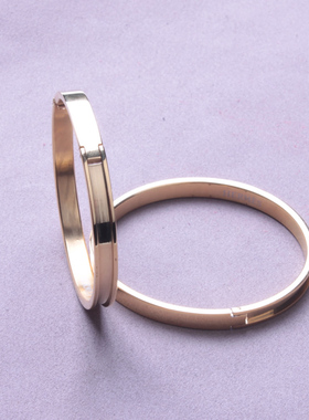 家款不锈钢手镯五金环扣情侣