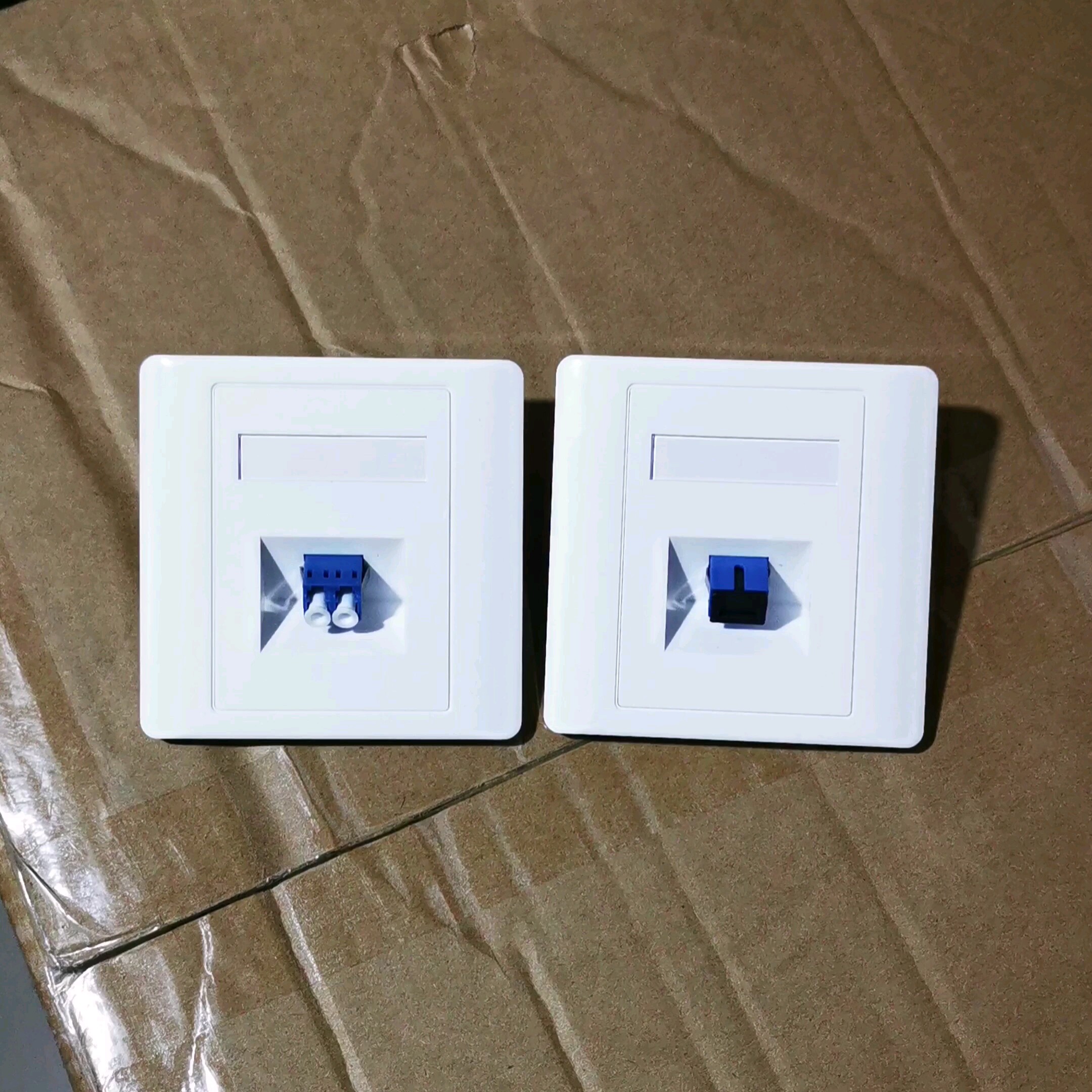 光纤面板斜口LC双工SCLC适配器SC耦合器电信移动联通光猫光钎插座