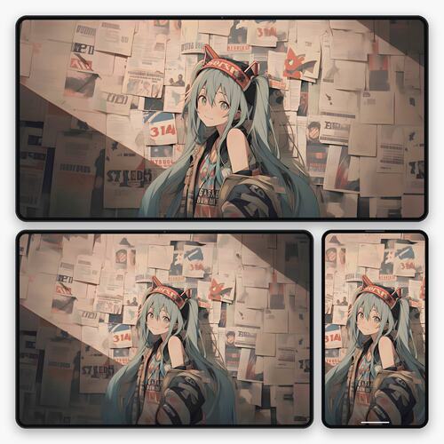 复古初音4K高清电脑笔记本平板手机壁纸苹果安卓桌面锁屏图片素材