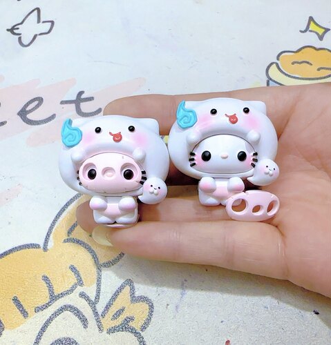 散货二创PU磁吸面具面膜幽灵小鬼Kitty公仔场景配件