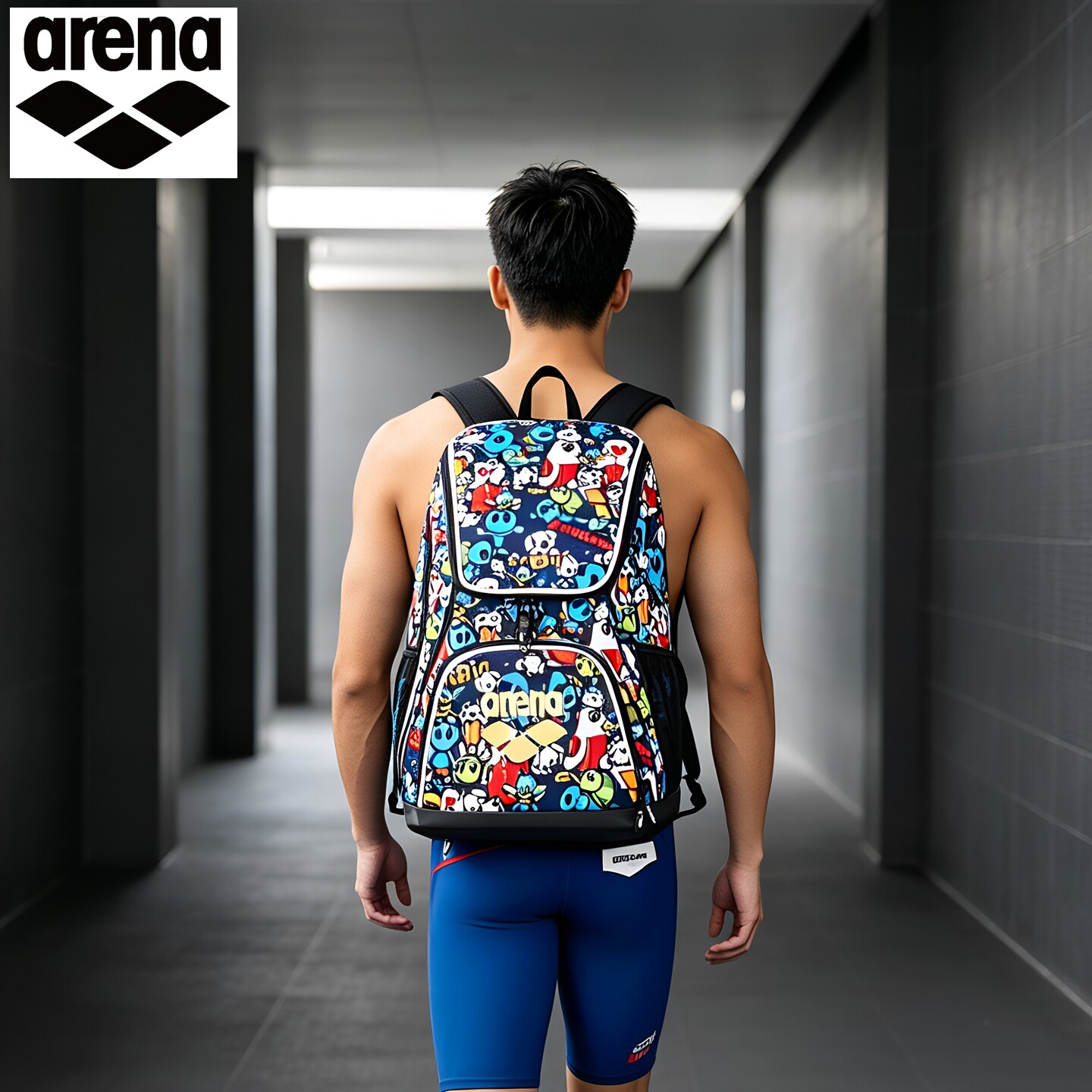 Arena阿瑞娜 双肩游泳收纳包 大容量 旅行包多功能健身包干湿分离