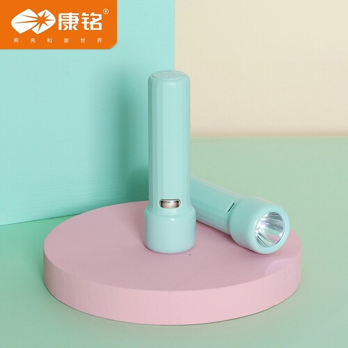 康铭KM-8931锂电小精灵电筒强光SOS爆闪手电LED应急灯可充电家用