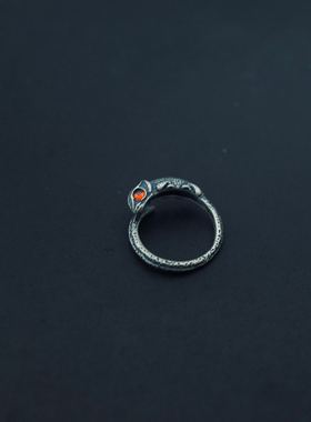 星球纯银开口蠢萌风戒指