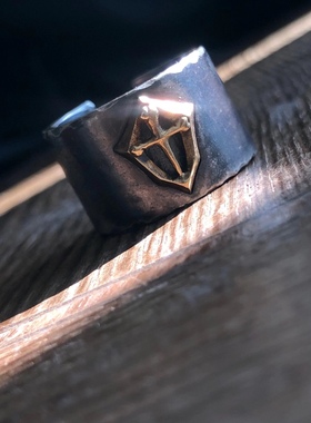 星球原创18k金纯银戒指环手镯