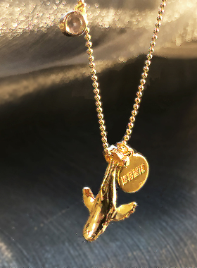 造物星球一一海蓝时见女项链鲸鱼