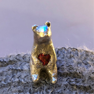 造物星球一一送你我的小心心 爱心熊摆件 粽熊 北极熊 订制 胸针