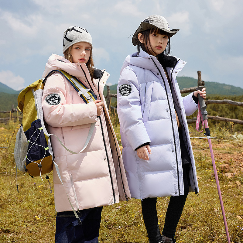 羽绒服儿童中长款2025新款洋气加厚男童中大童童装外套反季清仓