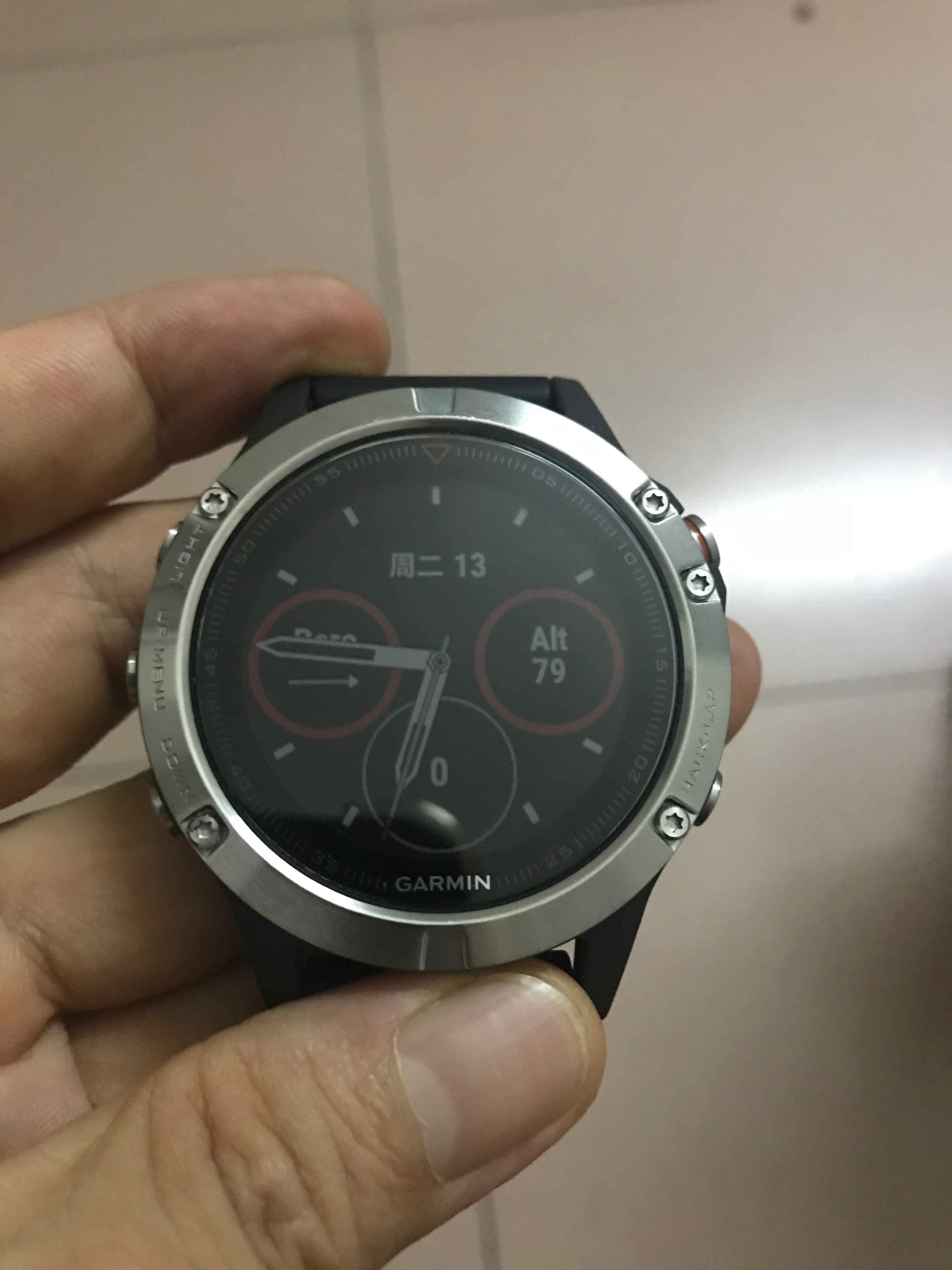 二手用过中文蓝宝石Garmin3HR5Xplus6X fenix6佳明飞耐时6太阳能