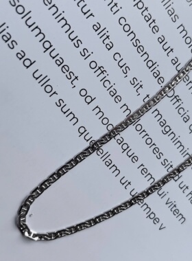 7 rings 小众ins极简设计风格扁形日字链chokerS925银短款锁骨链