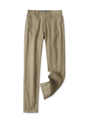 外贸半松紧腰休闲裤 春秋新款修身时尚小脚裤女直筒外穿长裤17253