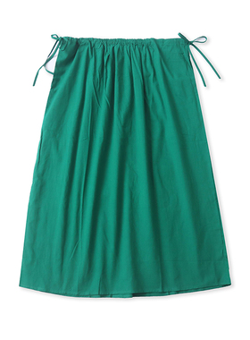 外贸松紧腰系带收腰半身裙 夏季新款棉质时尚女士中长款裙子03133