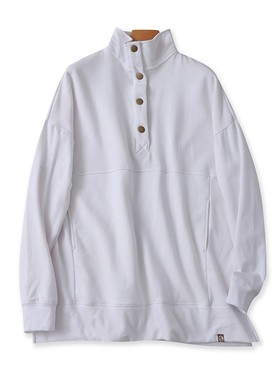 外贸立领加绒卫衣 秋冬新款半开衫外套男女套头加肥大码上衣25064