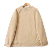 保暖宽松卫衣男女颗粒衫 外贸圆领加绒加厚外套 秋冬新款 上衣06604