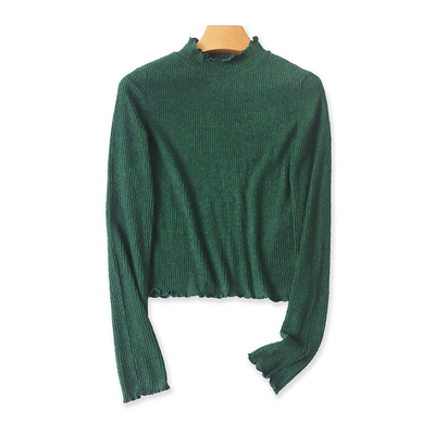 长袖百搭薄款弹力打底衫上衣