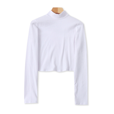 时尚半高领长袖弹力针织打底衫