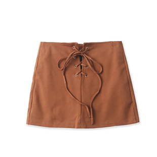 A字裙纯色显瘦包臀裙 系带半身裙 短款 新款 女士外贸裙子08094 夏季