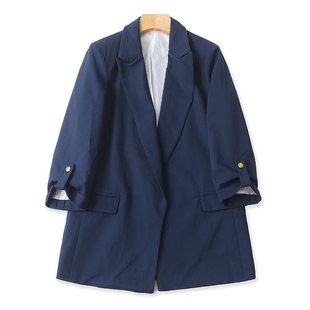 显瘦长袖 法式 宽松休闲开衫 春秋新款 西服女上衣10484 气质翻领西装