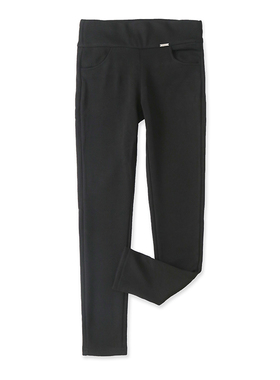 一体绒休闲裤 冬季新款直筒小脚裤保暖时尚修身松紧腰长裤子07174