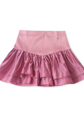 外贸高腰半身裙 百褶A字版春夏款时尚显瘦女收褶甜美短裙子 23484