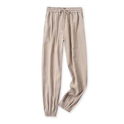 松紧腰百搭款长裤收脚口裤子