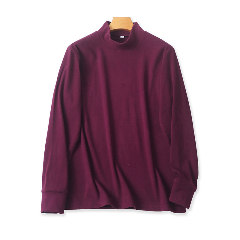 长袖常规德绒T恤衫上衣