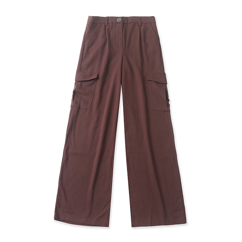 外贸时尚直筒工装裤显瘦阔腿裤