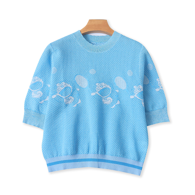 短袖常规卡通冰丝T恤衫