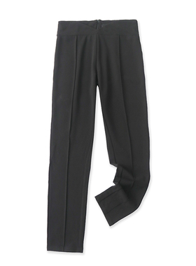 高腰休闲裤 夏季新款百搭时尚小脚裤 薄款外贸女黑色长裤子 07082