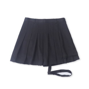 女腿环辣妹仿走光短裙裤 时尚 23132 夏新款 学院风不规则百褶半身裙