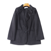 翻领西装 春秋新款 纯色显瘦外套 长袖 女士宽松休闲西服上衣 09132
