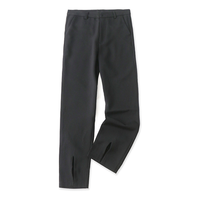 常规腰百搭长裤开叉裤子