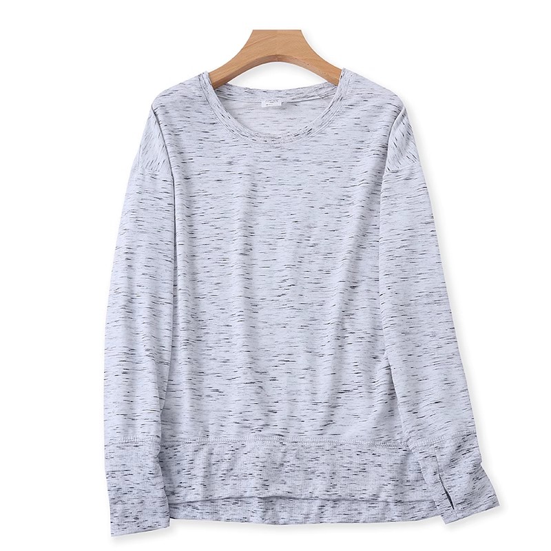 外贸毛圈圆领卫衣 春秋新款长袖宽松休闲运动衫男女套头上衣J/4底