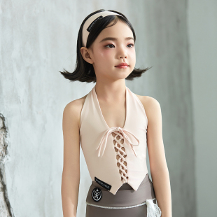 星木漾舞服拉丁舞练习服绑带荷叶上衣花边裙摆修身裤装高级日常