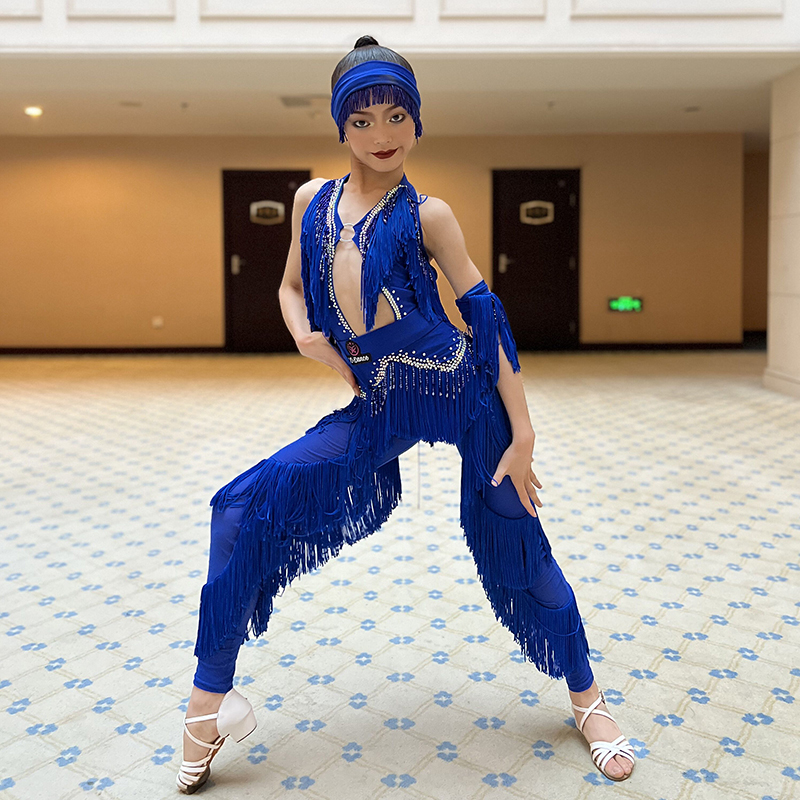 星辰舞服拉丁舞花服比赛服套装