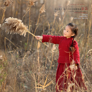 女童加厚汉服棉袄过年喜庆新年衣服唐装 冬棉衣中国风拜年服原创